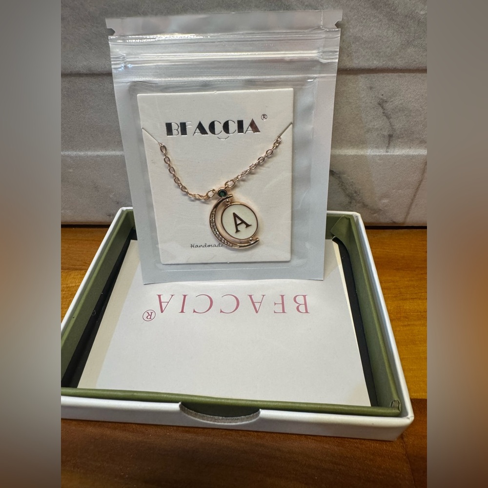 Biaccia Rose Gold Initial Necklace